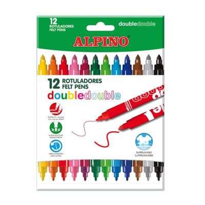 Alpino Keçeli Kalem 12 Renk Çift Taraflı Ar-002013 - 1