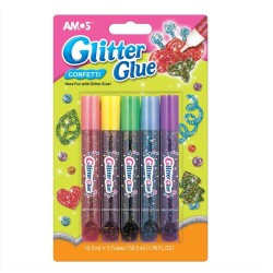 Amos Simli Yapıştırıcı Confetti 10.5Ml 5Li - Amos