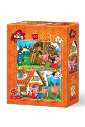 Art Kids Aç Kurt 24+35 Parça Puzzle - Art Kids