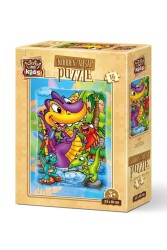 Art Kids Balıkçı Dinazorlar 16 Parça Ahşap Puzzle - Art Kids