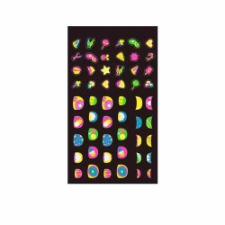 Avenir Floresan Tırnak Çıkartmaları - Cookie - 2