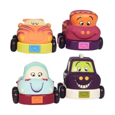 B Toys 4'lü Çek Bırak Araba Seti 12 Ay Üzeri - 1