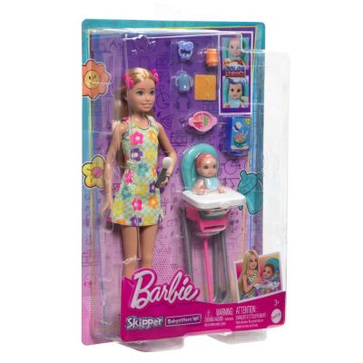 Barbie Skipper Bebek Bakıcılığı Mama Vakti Sarı Saçlı Bebek - 1