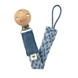 Bibs Emzik Askısı Paci Braid Petrol Baby Blue - Bibs