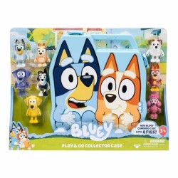 Bluey Delüks Taşıma Çantası ve 8'li Figür Set - Bluey