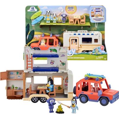 Bluey Karavan Maceraları ve 3 Figürlü Büyük Oyun Seti - 1