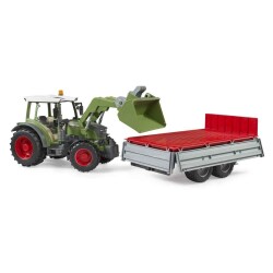 Bruder Fendt Verio 211 Kepçeli Traktör ve Römork - 3