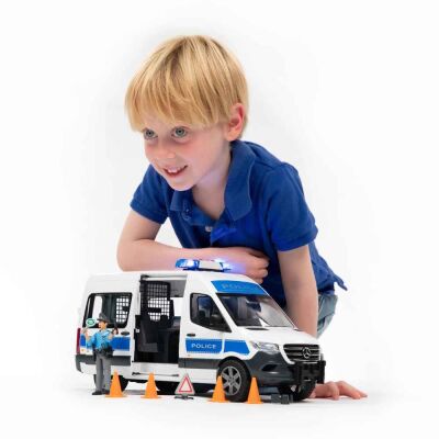 Bruder MB Sprinter Polis Minibüsü Figür ve Aksesuarları - 4