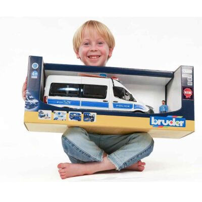 Bruder MB Sprinter Polis Minibüsü Figür ve Aksesuarları - 5