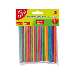 Bu Bu Eğlenceli Çubuklar Renkli 10 Cm 24lü - Bu Bu