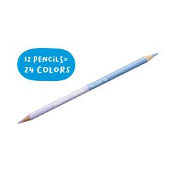 Carioca Pastel Renk Kuru Boya Kalem Çift Taraflı 12'li 24 Renk - 2
