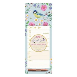 Carousel Calendars Aurelia Blue Tit 2027 Mıknatıslı Haftalık Buzdolabı Takvimi - Carousel Calendars