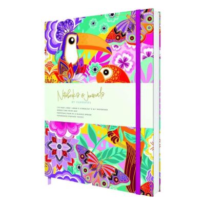 Carousel Calendars Car Pintos Birds, Butterflies & Flowers A5 Çizgili Sert Kapak Defter - 1