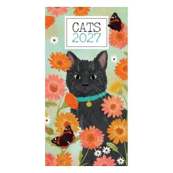 Carousel Calendars Cats Illustrated Kediler 2027 Slim Haftalık Ajanda - Carousel Calendars