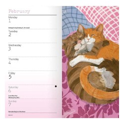 Carousel Calendars Cats Illustrated Kediler 2027 Slim Haftalık Ajanda - 2