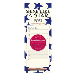 Carousel Calendars Emma Bridgewater Blue Star 2027 Mıknatıslı Haftalık Buzdolabı Takvimi - Carousel Calendars