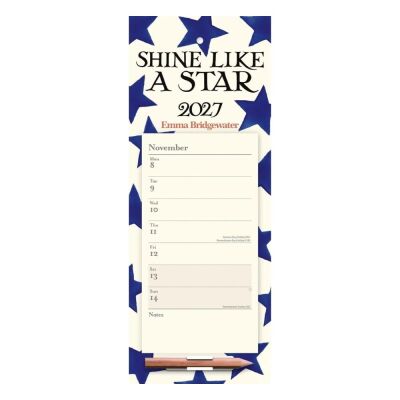 Carousel Calendars Emma Bridgewater Blue Star 2027 Mıknatıslı Haftalık Buzdolabı Takvimi - 2