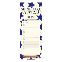 Carousel Calendars Emma Bridgewater Blue Star 2027 Mıknatıslı Haftalık Buzdolabı Takvimi - 5