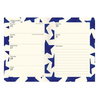 Carousel Calendars Emma Bridgewater Blue Star A6 2027 Haftalık Ajanda - 3