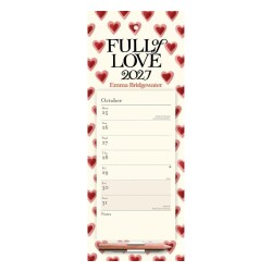 Carousel Calendars Emma Bridgewater Double Hearts 2027 Mıknatıslı Haftalık Buzdolabı Takvimi - 2