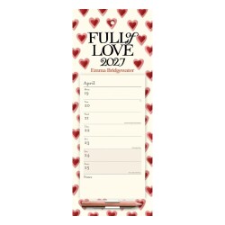 Carousel Calendars Emma Bridgewater Double Hearts 2027 Mıknatıslı Haftalık Buzdolabı Takvimi - 5