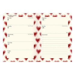 Carousel Calendars Emma Bridgewater Double Hearts A6 2027 Haftalık Ajanda - 3