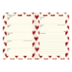 Carousel Calendars Emma Bridgewater Double Hearts A6 2027 Haftalık Ajanda - 4