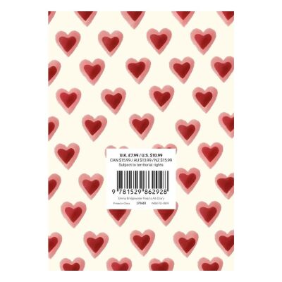 Carousel Calendars Emma Bridgewater Double Hearts A6 2027 Haftalık Ajanda - 5