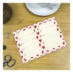 Carousel Calendars Emma Bridgewater Double Hearts A6 2027 Haftalık Ajanda - 6