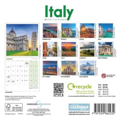 Carousel Calendars Italy İtalya 2027 Mini Duvar Takvimi - Carousel Calendars