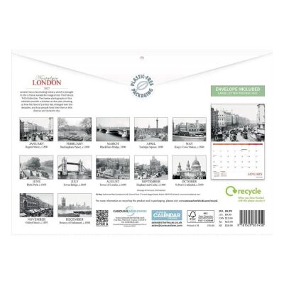 Carousel Calendars Nostalgic London A4 2027 Aylık Duvar Takvimi - 3