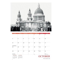 Carousel Calendars Nostalgic London A4 2027 Aylık Duvar Takvimi - 4