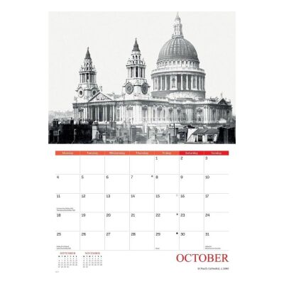 Carousel Calendars Nostalgic London A4 2027 Aylık Duvar Takvimi - 4