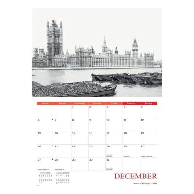 Carousel Calendars Nostalgic London A4 2027 Aylık Duvar Takvimi - 5