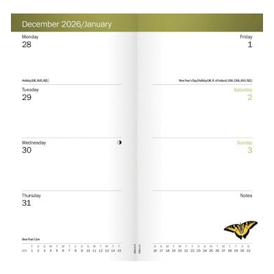Carousel Calendars Royal Botanic Gardens Kew 2027 Slim Haftalık Ajanda - 2