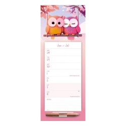 Carousel Calendars Twit Twoo Baykuş 2027 Mıknatıslı Haftalık Buzdolabı Takvimi - 4