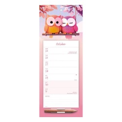 Carousel Calendars Twit Twoo Baykuş 2027 Mıknatıslı Haftalık Buzdolabı Takvimi - 5