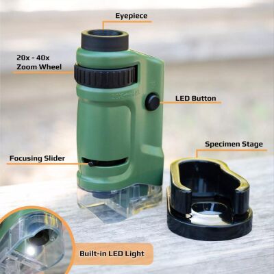 Carson LED Işıklı Mikroskop 20x-40x - 4