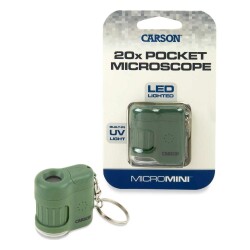 Carson LED ve UV Işıklı Cep Mikroskobu 20x Yeşil - 5