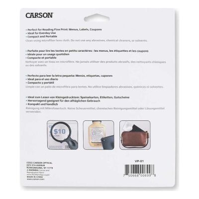 Carson Üçü Birarada Set 3X El +3X ve 2.5X Korumalı Cep Büyüteçleri - 5