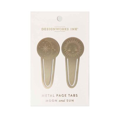 Design Works Ink 2'Li Metal Kitap Ayracı Brass Page Tabs Celestial - 1