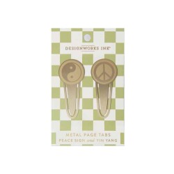 Designworks Ink 2Li Metal Kitap Ayracı Peace+ YinYang - Designworks Ink