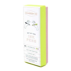 Designworks Ink 2'Li Tükenmez Kalem Colour Block Pens Off White + Taupe - Designworks Ink