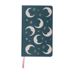 Designworks Ink Celestial Bookcloth Defter Teal Moon - Designworks Ink