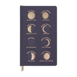 Designworks Ink Lacivert Sert Kapak Defter Moon Phases 21X13 Cm. - Designworks Ink