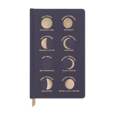Designworks Ink Lacivert Sert Kapak Defter Moon Phases 21X13 Cm. - 1