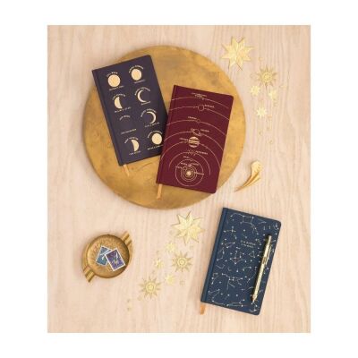 Designworks Ink Lacivert Sert Kapak Defter Moon Phases 21X13 Cm. - 2