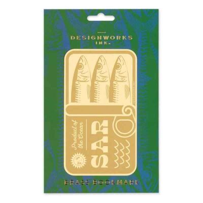 Designworks Ink Metal Bookmark Sardines - Metal Kitap Ayracı 14 Cm. - 1