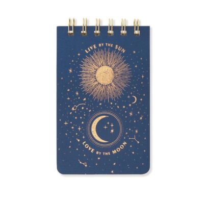 Designworks Ink Twin Wire Spiralli Kumaş Not Defteri Live By The Sun 14,9X8,9 Cm. - 1