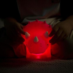 Dhink Silikon Gece Lambası Triceratops Pembe - 4